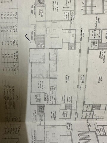 Floor Plan in 2 BHK Apartment at Lunkad Zodiac, Viman Nagar – for Rent