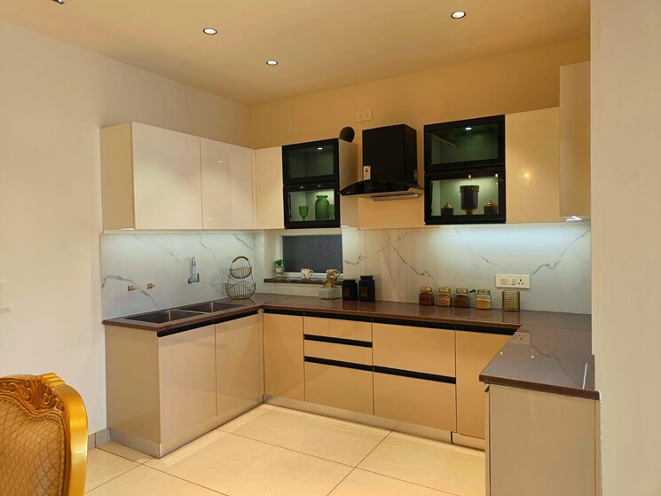 Kitchen, green-valley-residencia 3 Bedroom 1737 Sq.Ft. Apartment In Ghazipur Zirakpur 8671138