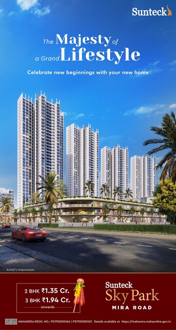 5 BHK Apartment For Sale in Sunteck Sky Park, Mira Road