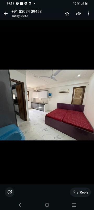 Bedroom in 2 BHK Builder Floor at SAS Tower, Sector 38 – for Rent