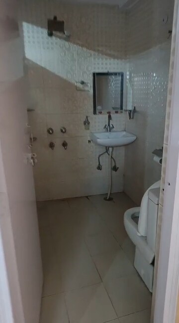 Bathroom in 1 BHK Builder Floor at Mehrauli – for Rent