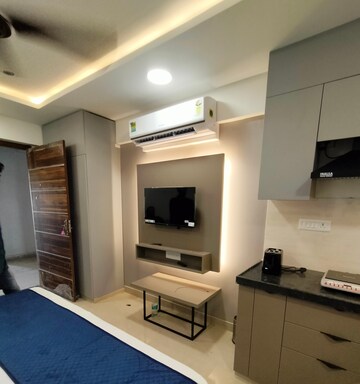 Kitchen in Studio Apartment at Okay Plus Solitaire Suites, Ramnagariya – for Rent