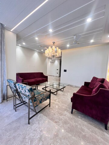 Living Room in 4 BHK Builder Floor at Ansal Sushant Lok I, Sector 43 – for Rent