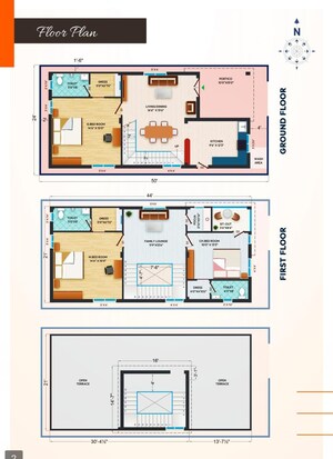 Floor Plan in 4 BHK Villa at Suchirindia Gizapolis, Thimmapur – for Sale