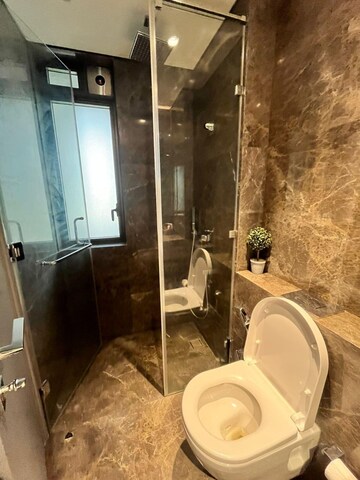 Bathroom in 3 BHK Apartment at Lodha Trump Tower, Worli – for Rent