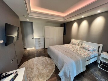 Living Room in 3 BHK Apartment at Lodha Trump Tower, Worli – for Rent