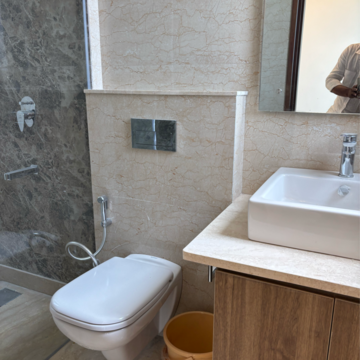 Bathroom in 3 BHK Apartment at Sector 22 – for Rent