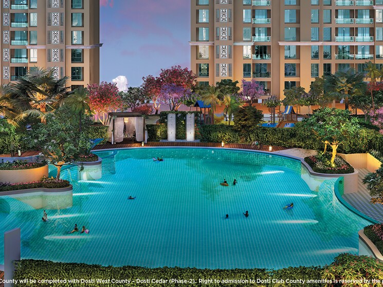 Swimming Pool, sheth-vasant-lawns 3 Bedroom 1230 Sq.Ft. Apartment In Laxmi Nagar Thane 8673869
