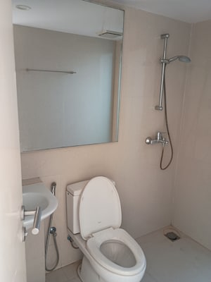Bathroom in 1 BHK Apartment at Hiranandani Castalia, Ghodbunder Road – for Sale