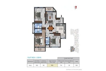 Floor Plan in 4 BHK Apartment at Royapuram – for Sale