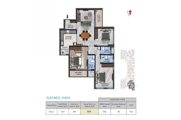 Floor Plan in 3 BHK Apartment at Royapuram – for Sale