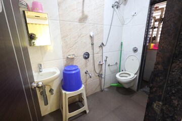 Bathroom in 3 BHK Apartment at Sapta Shree Greeshma Residency I, Eastern Express Highway – for Rent