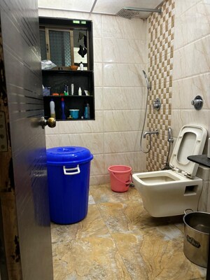 Bathroom in 1 BHK Apartment at Balaji Prangan CHS Ltd, Kharghar – for Sale