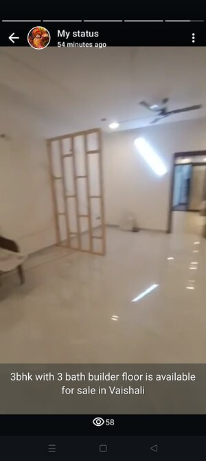 3 BHK Builder Floor For Sale in Vaishali Sector 3