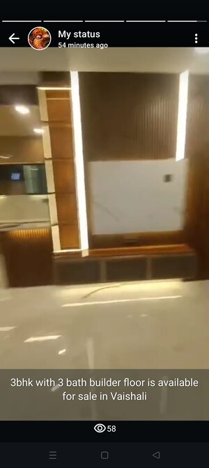 Furnished Amenities in 3 BHK Builder Floor at Vaishali Sector 3 – for Sale