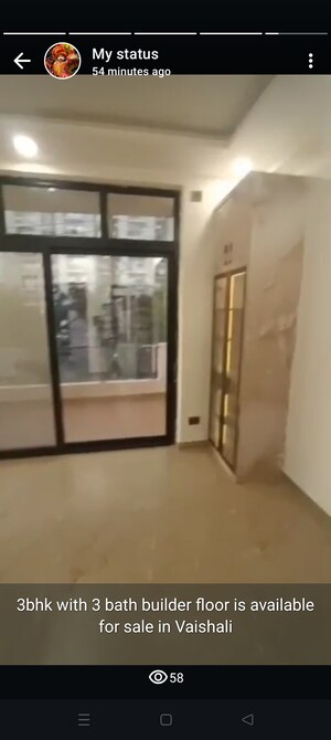Building Lobby in 3 BHK Builder Floor at Vaishali Sector 3 – for Sale