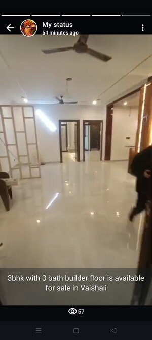 Living Room in 3 BHK Builder Floor at Vaishali Sector 3 – for Sale