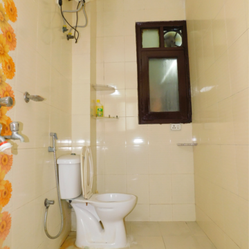 Bathroom in 2 BHK Builder Floor at Malviya Nagar – for Rent