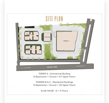 Floor Plan in 3 BHK Apartment at Financial District – for Sale
