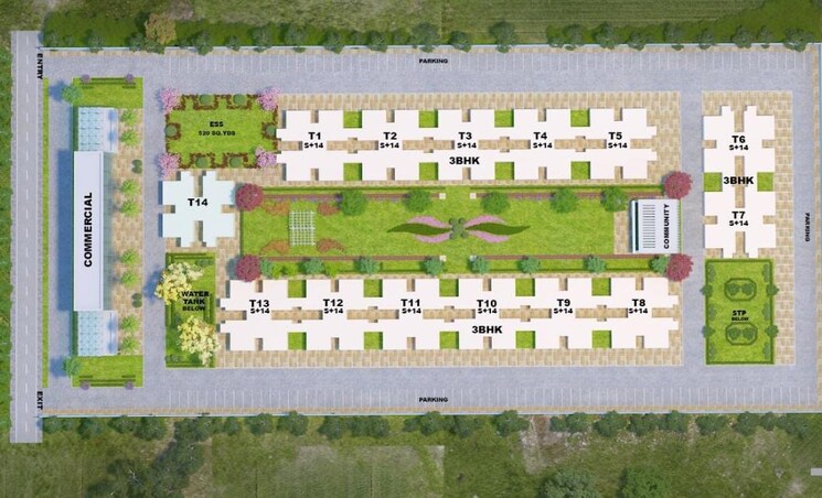 Master Plan, s3-green-avenue 3 Bedroom 645 Sq.Ft. Apartment In Sector 85 Faridabad 6265726