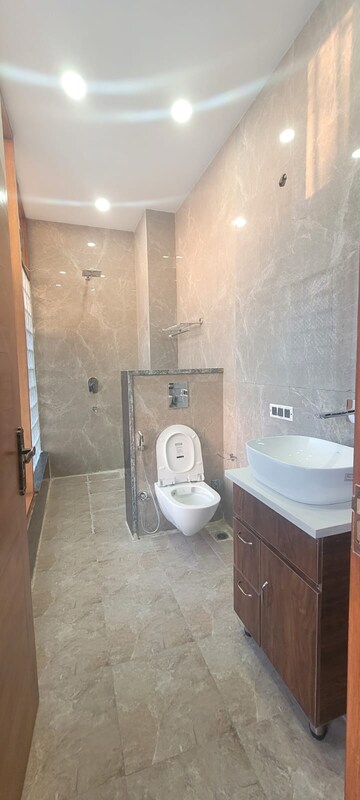 Bathroom in 4 BHK Builder Floor at Sushant Lok I – for Rent