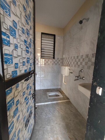 Bathroom in 1 BHK Apartment at AK Patel Sukhsamruddhi, Ulwe – for Rent