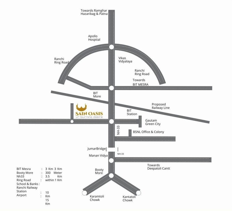 Map Location, getlatu 3 Bedroom 1323 Sq.Ft. Apartment In Getlatu Ranchi 8678093