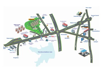 2 BHK Apartment – Map Location View at Urbanrise Codename New Porur, Thirumazhisai - for Sale