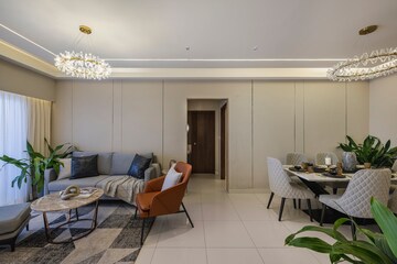 Living Room in 3 BHK Apartment at Puravankara Windermere, Pallikaranai – for Sale