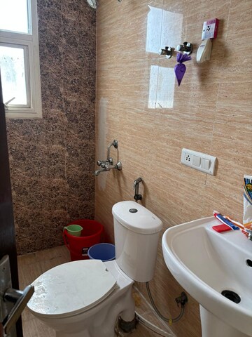 Bathroom in 3 BHK Apartment at Rishita Manhattan, Gomti Nagar – for Rent