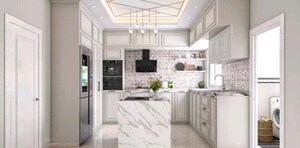 Kitchen in 3 BHK Apartment at Prestige Raintree Park, Whitefield – for Sale