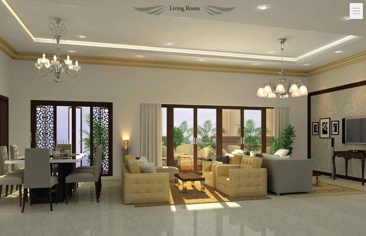 Living Room, prestige-leela-residency 3 Bedroom 3073 Sq.Ft. Apartment In Kodihalli Bangalore 8680947