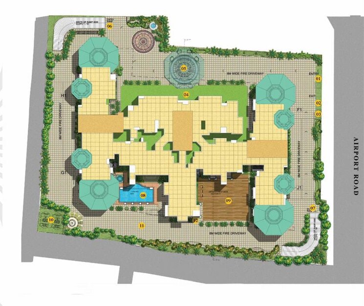 Master Plan, prestige-leela-residency 3 Bedroom 3073 Sq.Ft. Apartment In Kodihalli Bangalore 8680947