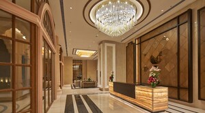 Building Lobby in 3 BHK Apartment at Prestige Leela Residency, Kodihalli – for Sale