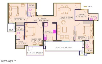 Floor Plan in 4 BHK Apartment at Kundli – for Sale