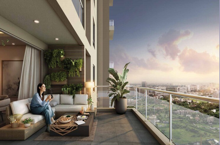 Balcony, new town action area ii 3 Bedroom 1556 Sq.Ft. Apartment In New Town Action Area ii Kolkata 8682075