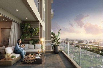 Balcony in 3 BHK Apartment at New Town Action Area ii – for Sale