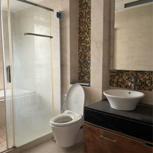 Bathroom in 3 BHK Apartment at Godrej Meridien, Mohammad Heri Village – for Sale