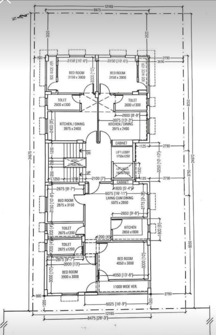 Floor Plan, new town 2 Bedroom 934 Sq.Ft. Apartment In New Town Kolkata 8682484