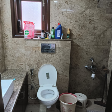 Bathroom in 1 BHK Builder Floor at Malviya Nagar – for Rent