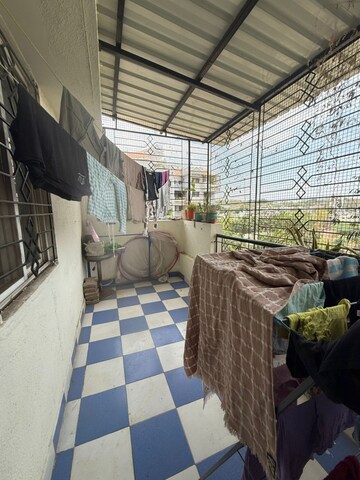 Balcony in 1 BHK Apartment at Nisarg CHS, Gokhalenagar – for Rent