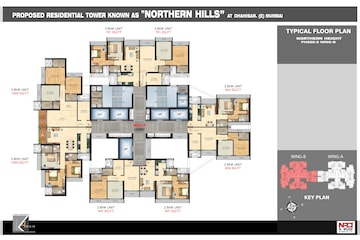Floor Plan in 4 BHK Apartment at N Rose Northern Hills, Dahisar East – for Sale