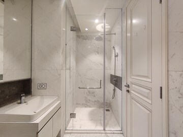 Bathroom in 3 BHK Apartment at Bhartiya Leela Residences, Thanisandra Main Road – for Rent