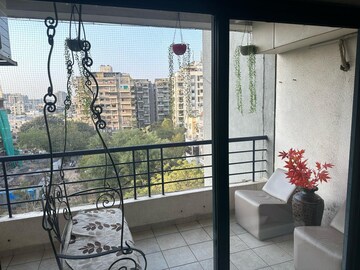Balcony in 3 BHK Apartment at Prahlad Nagar – for Rent