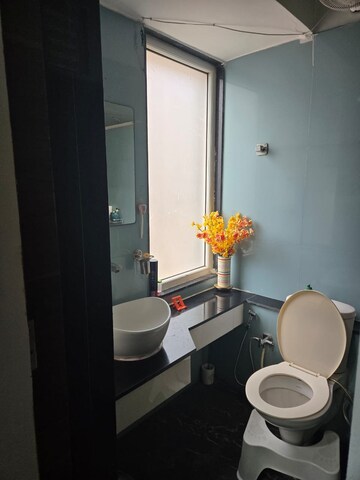 Bathroom in 3 BHK Apartment at Prahlad Nagar – for Rent