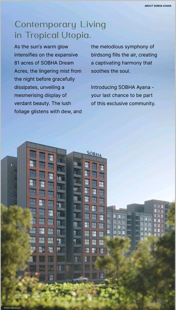 3 BHK Apartment – Exterior View View at Sobha Ayana, Panathur - for Sale