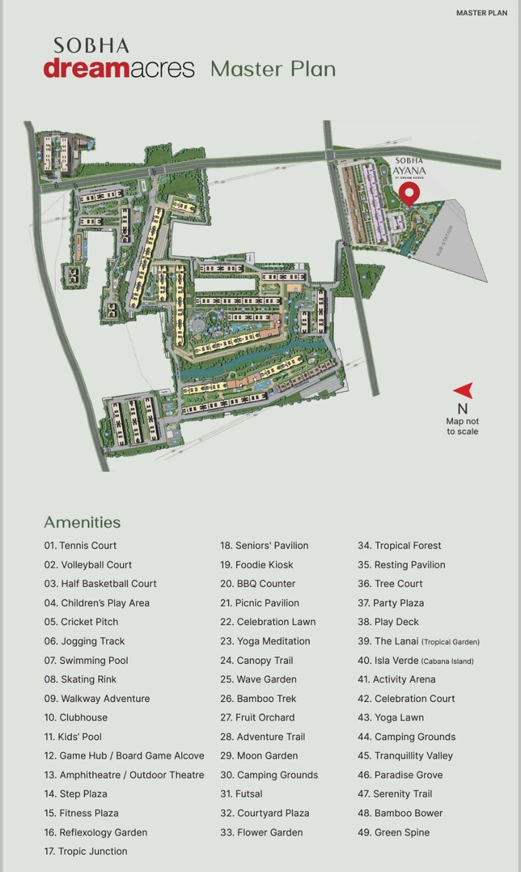 Master Plan, sobha-ayana 3 Bedroom 1789 Sq.Ft. Apartment In Panathur Bangalore 8685199