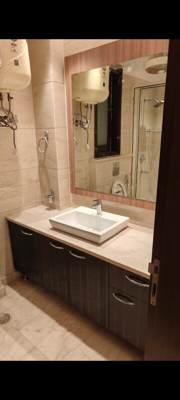 Bathroom in 3.5 BHK Builder Floor at Sarvodaya Enclave – for Rent