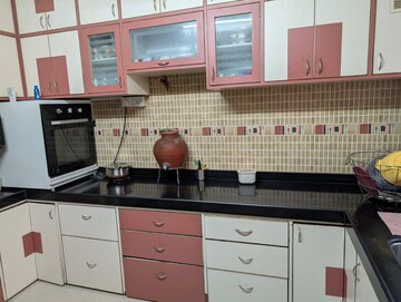 Kitchen in 3.5 BHK Apartment at Aristo Apartment, Andheri East – for Rent