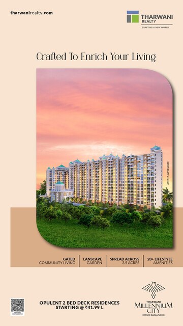 2 BHK Apartment – Exterior View View at Tharwani Millennium City, Badlapur East - for Sale
